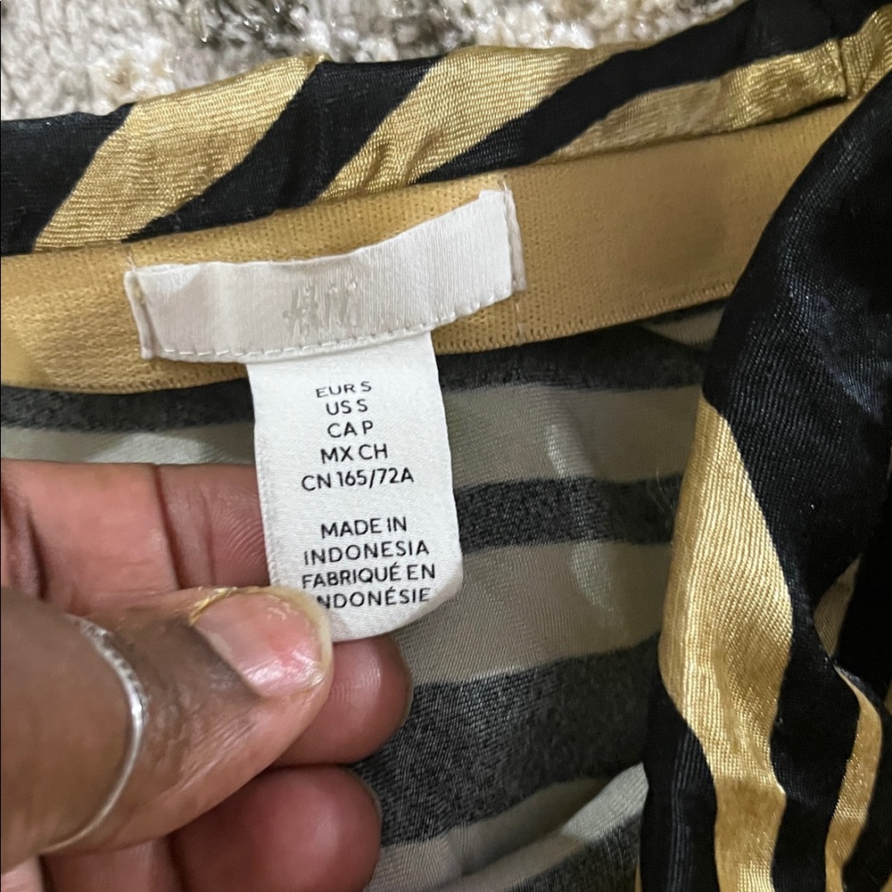 LOFT Black and Tan Zebra Print Skirt with White Mini - Picture 3 of 3
